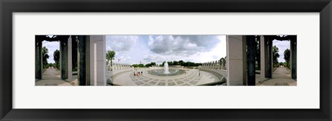 Framed 360 degree view of a war memorial, National World War II Memorial, Washington DC, USA Print