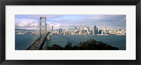 Framed San Francisco skyline with Bay Bridge, California, USA Print