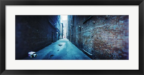 Framed Buildings along an alley, Pioneer Square, Seattle, Washington State, USA Print