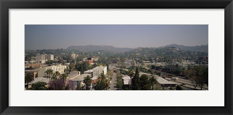 Framed Buildings in a city, Hollywood, City of Los Angeles, California, USA Print