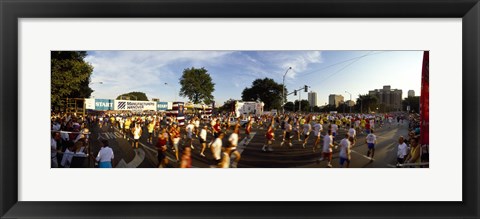 Framed People participating in a marathon, Chicago, Cook County, Illinois Print