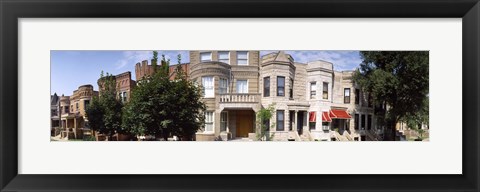 Framed 180 degree view of buildings in a city, Chicago, Cook County, Illinois, USA Print
