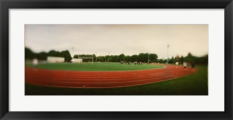 Framed Running track in a park, McCarran Park, Greenpoint, Brooklyn, New York City, New York State, USA Print