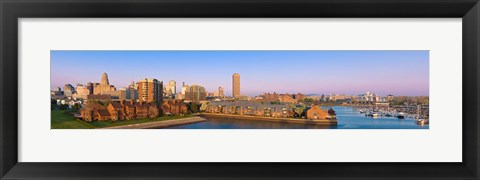 Framed High angle view of a city, Buffalo, New York State, USA Print