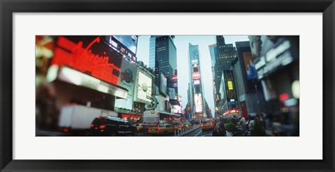 Framed Buildings lit up at dusk, Times Square, Manhattan, New York City, New York State, USA Print