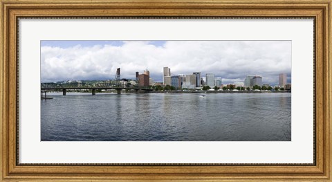 Framed Skyline and Willamette River, Portland, Oregon Print
