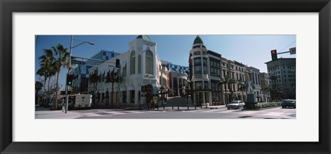 Framed Street Corner at Rodeo Drive, Beverly Hills, California Print