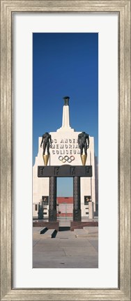 Framed Entrance of a stadium, Los Angeles Memorial Coliseum, Los Angeles, California, USA Print