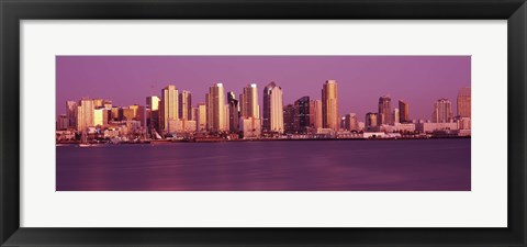 Framed Purple Sky in San Diego Print