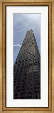 Framed Low angle view of a building, Hancock Building, Chicago, Cook County, Illinois, USA Print