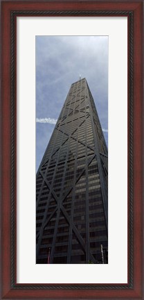 Framed Low angle view of a building, Hancock Building, Chicago, Cook County, Illinois, USA Print