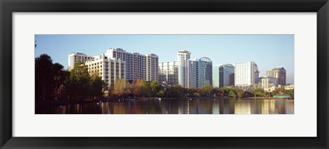 Framed Lake Eola Skyline, Orlando, Florida Print