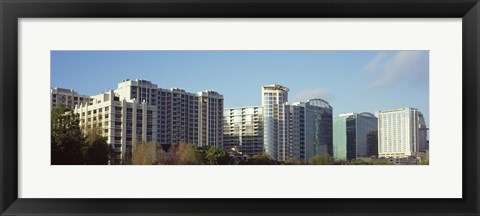 Framed Skyscrapers in a city, Lake Eola, Orlando, Orange County, Florida, USA Print