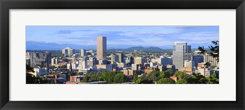 Framed Portland skyline, Oregon Print