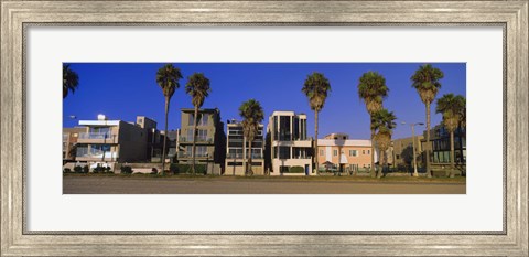 Framed Buildings in a city, Venice Beach, City of Los Angeles, California, USA Print