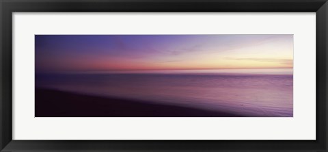 Framed Ocean at sunset, Los Angeles County, California, USA Print