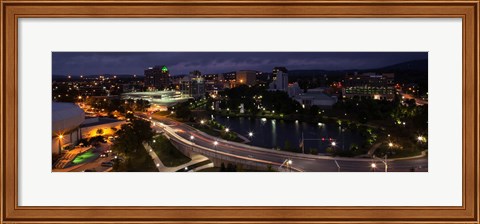 Framed High angle view of a city, Big Spring Park, Huntsville, Madison County, Alabama, USA Print