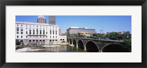 Framed Arch bridge across the Genesee River, Rochester, Monroe County, New York State, USA Print