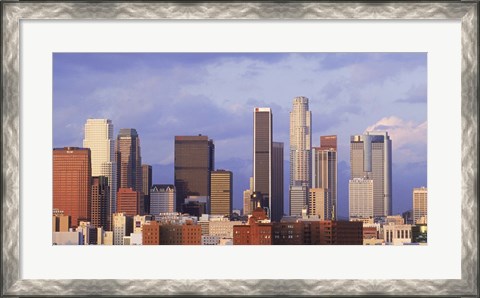 Framed Los Angeles skyline, Los Angeles County, California, USA Print