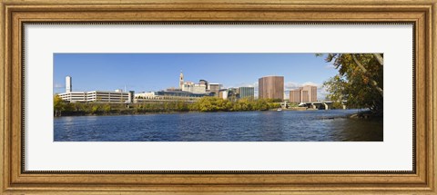 Framed Buildings at the waterfront, Connecticut River, Hartford, Connecticut, USA 2011 Print