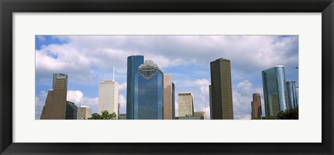 Framed Low angle view of skyscrapers, Houston, Texas, USA Print