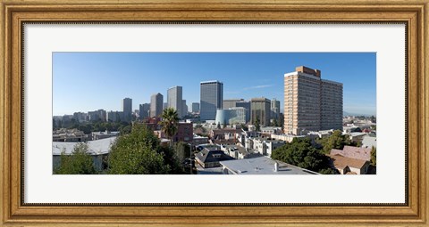 Framed View over Oakland from Adams Point, California Print