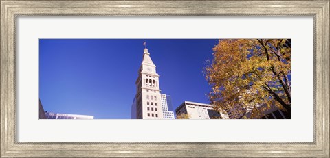 Framed Low angle view of a Clock tower, Denver, Colorado Print
