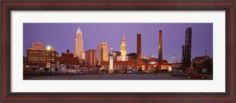 Framed Skyline, Cleveland, Ohio, USA Print