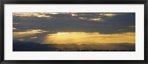 Framed Clouds in the sky, Daniels Park, Denver, Colorado, USA Print