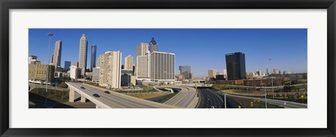 Framed Skyscrapers in a city, Cityscape, Atlanta, Georgia, USA Print