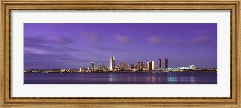 Framed USA, California, San Diego, dusk Print