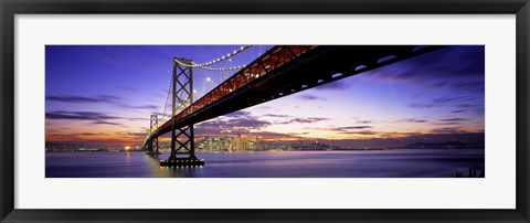 Framed Bay Bridge at Twilight Print