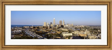Framed USA, Ohio, Cleveland, aerial Print