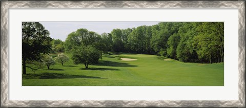 Framed Trees On A Golf Course, Baltimore Country Club, Baltimore, Maryland, USA Print