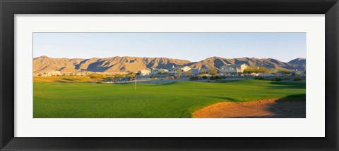 Framed Golf flag in a golf course, Phoenix, Arizona, USA Print