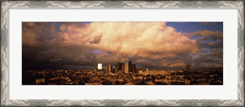 Framed Los Angeles Under Clouds Print