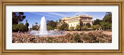 Framed Fountain in San Diego Print