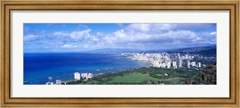 Framed Blue Waters of Waikiki, Hawaii Print