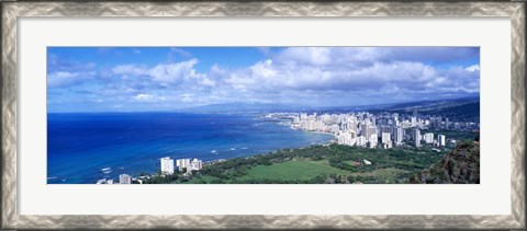 Framed Blue Waters of Waikiki, Hawaii Print