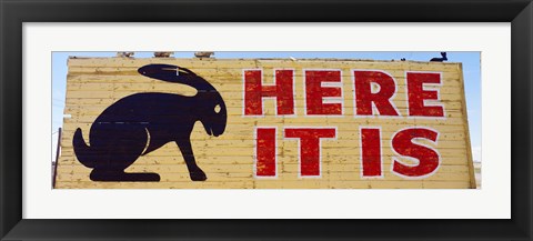 Framed Jack Rabbit Trading Post Sign Joseph City AZ Print