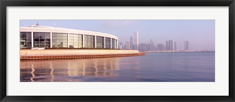 Framed Building Structure Near The Lake, Shedd Aquarium, Chicago, Illinois, USA Print