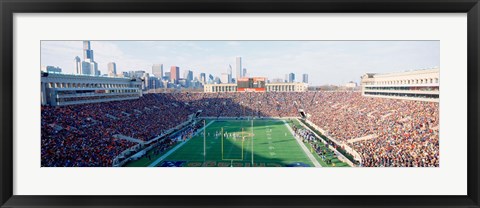 Framed High angle view of spectators in a stadium, Soldier Field (before 2003 renovations), Chicago, Illinois, USA Print