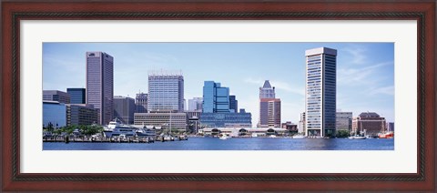 Framed USA, Maryland, Baltimore, Skyscrapers along the Inner Harbor Print