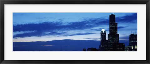 Framed Buildings in a city, Sears Tower, Chicago, Cook County, Illinois, USA Print