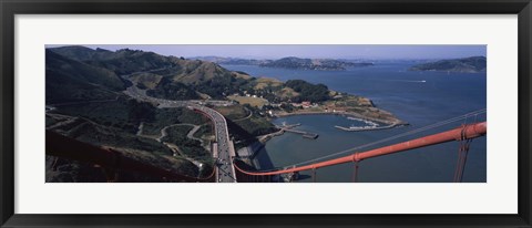 Framed View From the Top of the Golden Gate Bridge, San Francisco Print