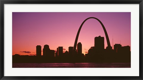 Framed USA, Missouri, St Louis, sunset Print