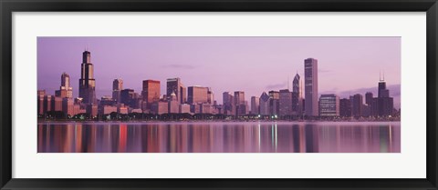 Framed City On The Waterfront, Chicago, Illinois, USA Print