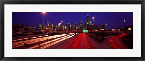 Framed Kennedy Expressway Chicago IL USA Print