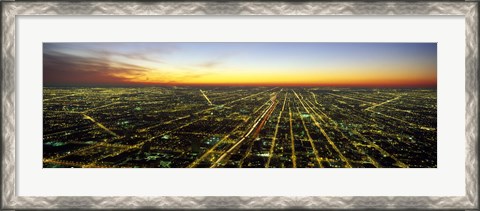 Framed Evening in Chicago IL Print