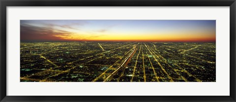 Framed Evening in Chicago IL Print